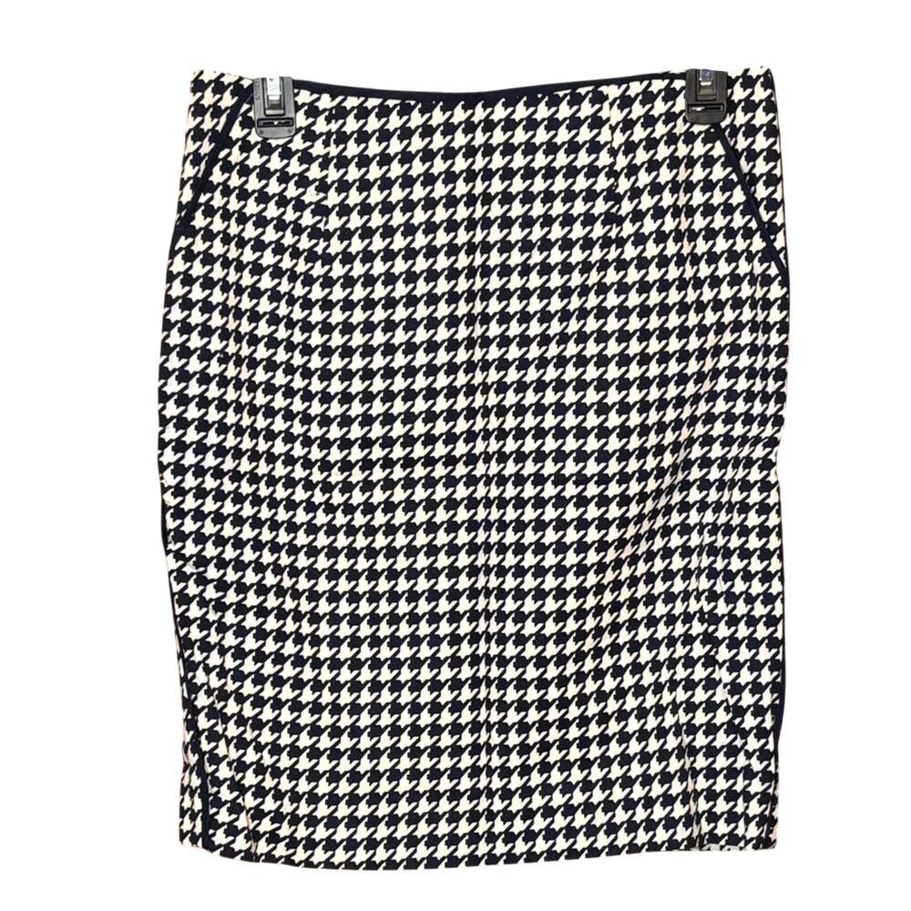 XXI Essentials Houndstooth Pencil Skirt Black White Career Size Medium